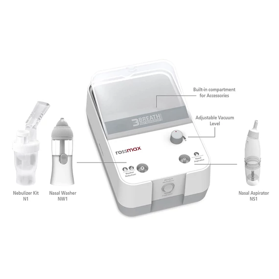 Rossmax NK1000 kompresszoros inhalátor 3 az 1-ben