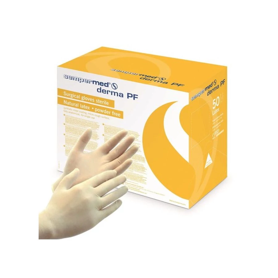 Sempermed Derma latex, és púdermentes vizsgálókesztyű 6,5